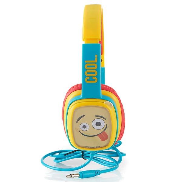 Høretelefoner On-Ear Junior 85db Emoji Blå/Gul