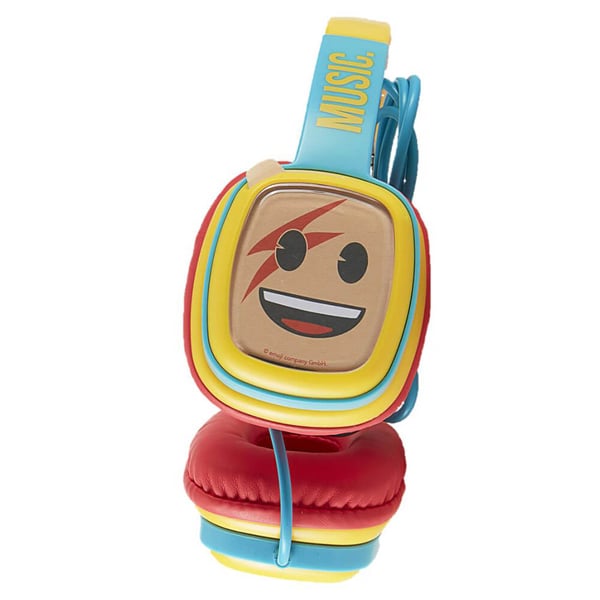 Høretelefoner On-Ear Junior 85db Emoji Blå/Gul