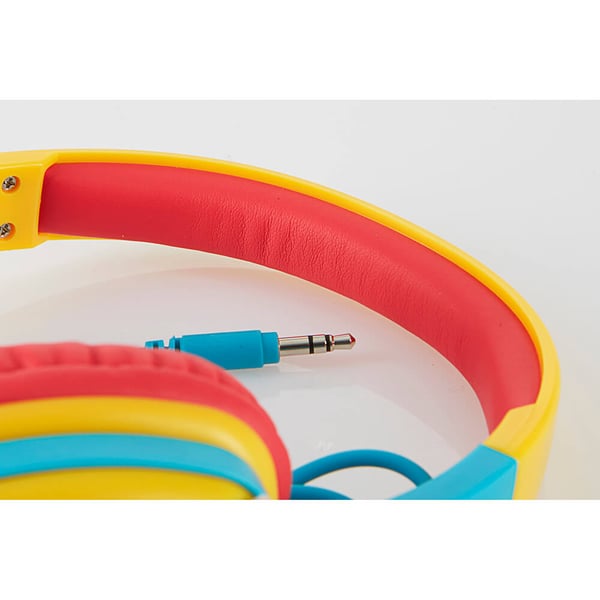Høretelefoner On-Ear Junior 85db Emoji Blå/Gul