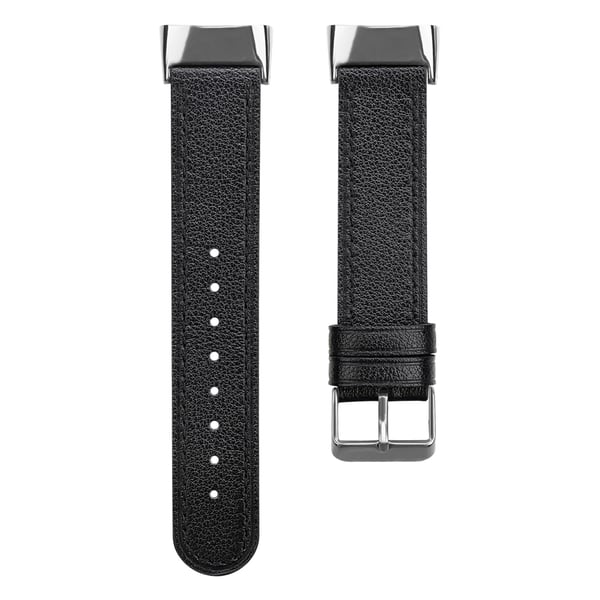 Fitbit Charge 5 ranneke, nahkainen musta