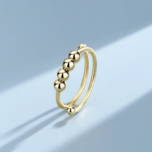 Anti-stress ring justerbar kobber sølv Gold