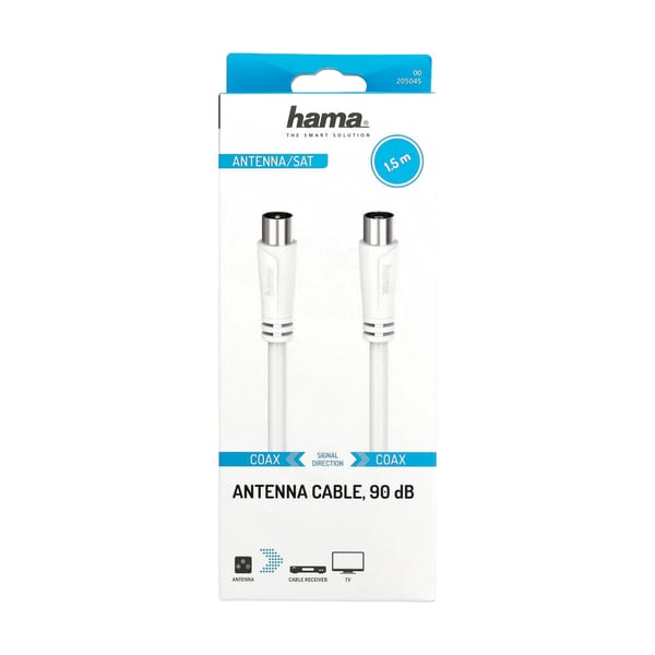 Antennkabel 90dB 1,5m Vit