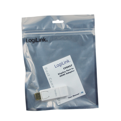 DisplayPort 1.1 til HDMI 1.3 1080p/60 Hz-adapter hvit