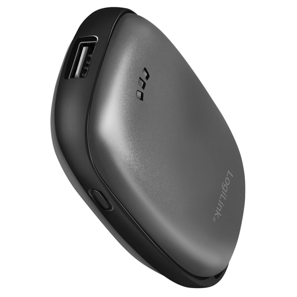 PowerBank 4000 mAh 10W håndvarmer metallisk grå