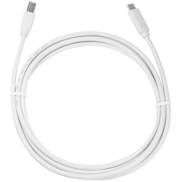 USB-C till USB-B 2.0 Kabel 2m Vit