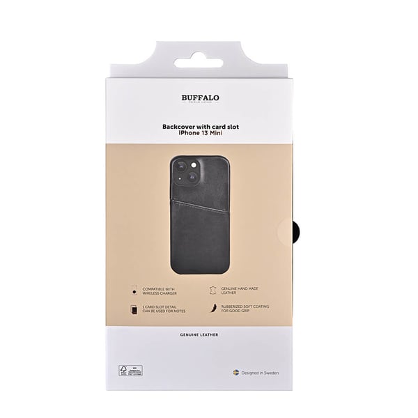 Mobilskal Läder Svart - iPhone 13 Mini