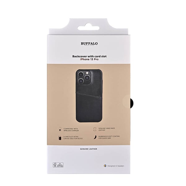 Cover Læder Sort - iPhone 13 Pro