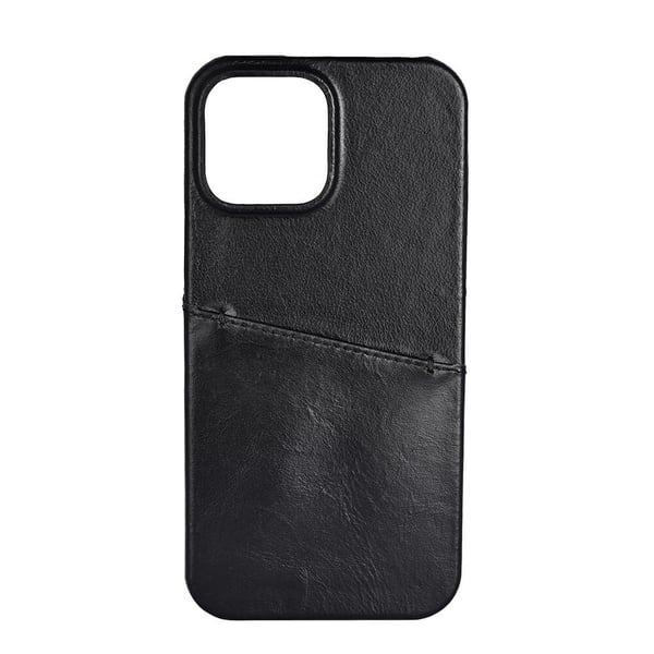 Mobildeksel Lær Svart - iPhone 13 Pro Max