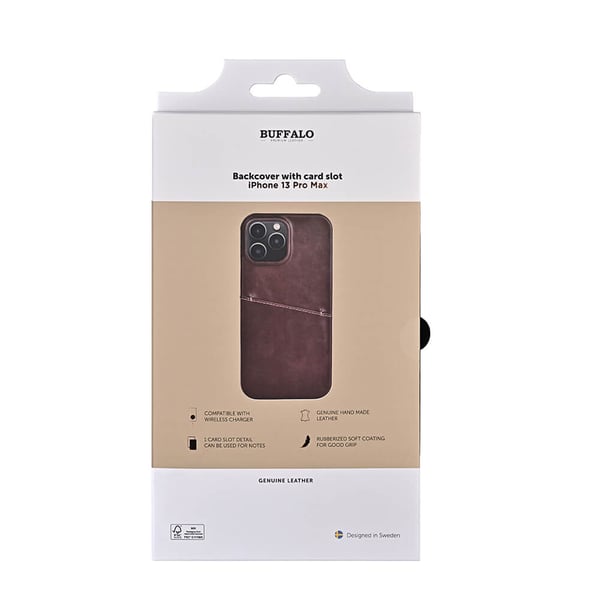 Mobildeksel Lær Brun - iPhone 13 Pro Max