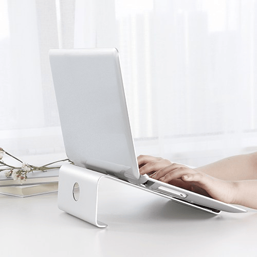 Laptop and tablet stand, aluminum 11-15”, silver