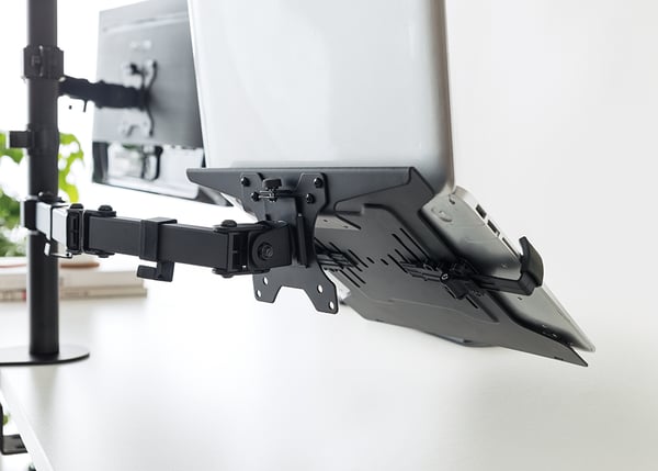 Universal laptop holder, steel, VESA, black
