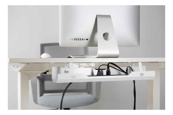Office Underdesk cable management tray steel 600x135x108mm