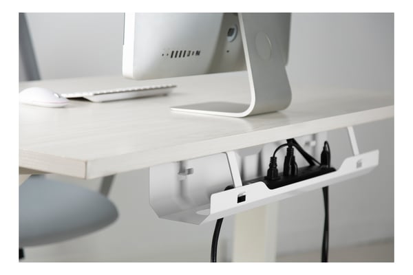 Office Underdesk cable management tray steel 600x135x108mm
