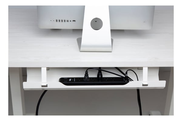 Office Underdesk cable management tray steel 600x135x108mm