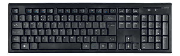 Wireless keyboard 105 keys USB receiver 10m range UK layout