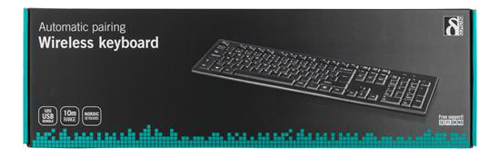 Wireless keyboard 105 keys USB receiver 10m range UK layout