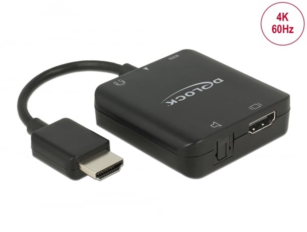 HDMI Audio Extractor 4K 60 Hz compact, black