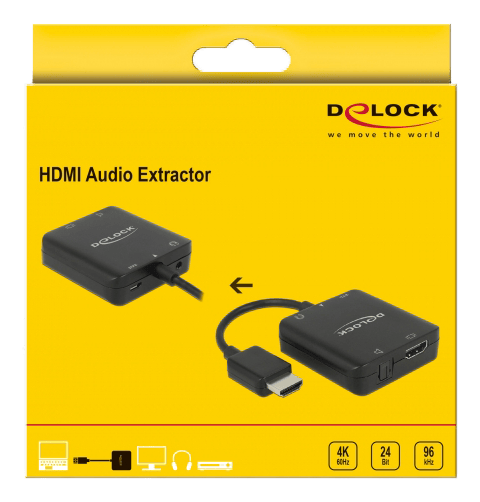 HDMI Audio Extractor 4K 60 Hz compact, black