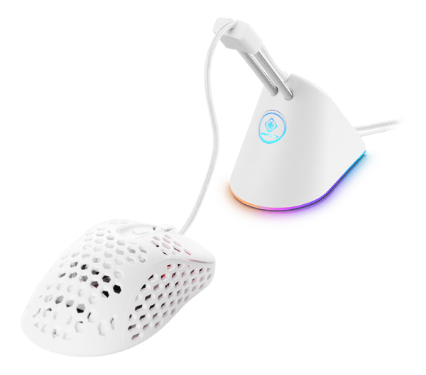 WA91 RGB Mouse Bungee with retractable arm, white
