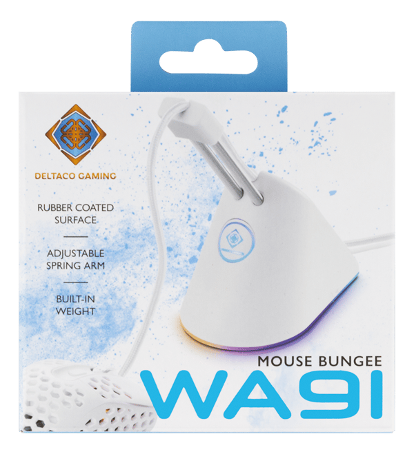 WA91 RGB Mouse Bungee with retractable arm, white