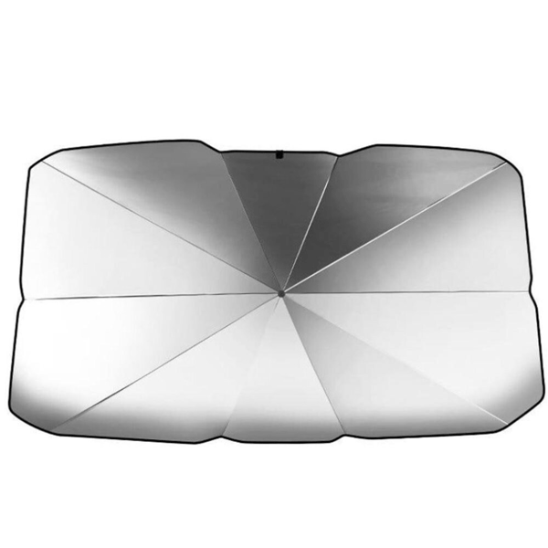 Solskjerm for frontrute / sammenleggbar frontrute-paraply for bil 125×65 cm