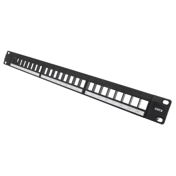 Patch Panel 19" 1U Keystone CAT6 UTP 24 Portar
