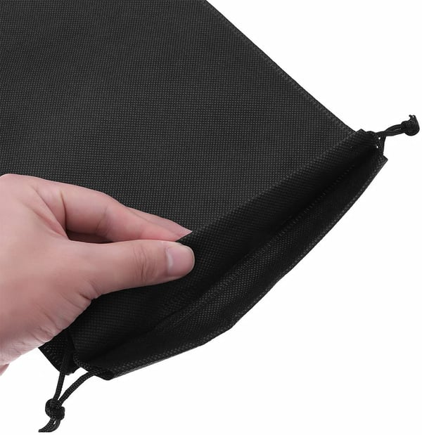 Opbevaringsposer med snøre 5-pak 15 × 20 cm Sort