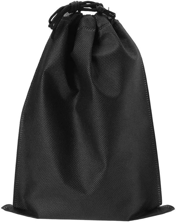 Opbevaringsposer med snøre 5-pak 15 × 20 cm Sort