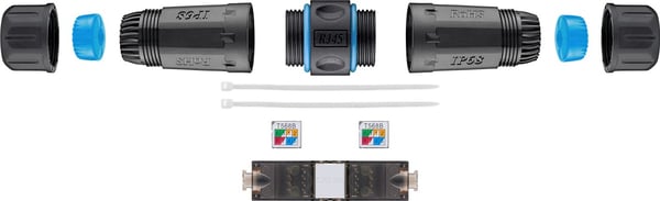 Utendørs (IP68) nettverkskabeltilkobling, CAT 6A UTP uskjermet