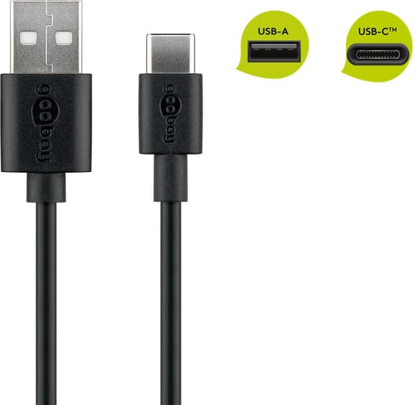 USB-C™ laddnings- och synkroniseringskabel (USB-A > USB-C™)