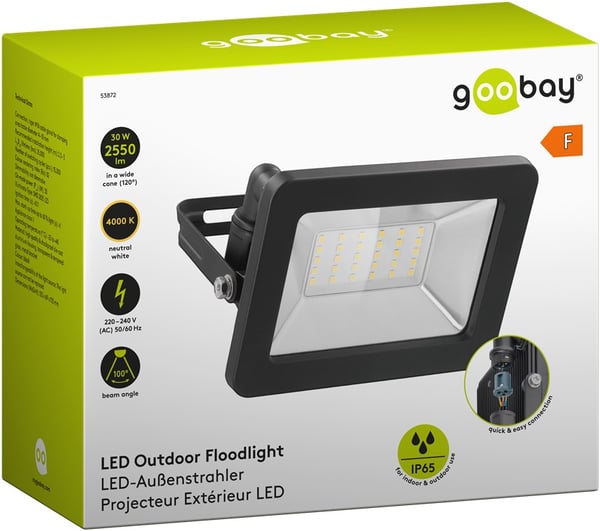 LED-strålkastare för utomhusbruk, 30 W
