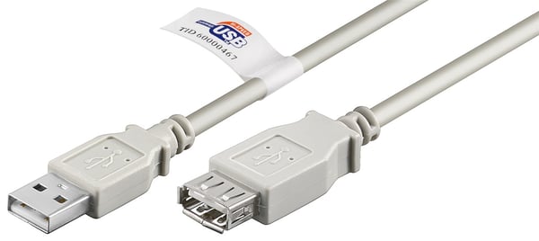 USB 2.0 Hi-Speed-forlængerkabel med USB-certifikat