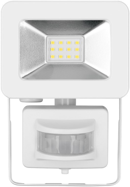 LED utendørs flomlys, 10 W, med bevegelsesdetektor