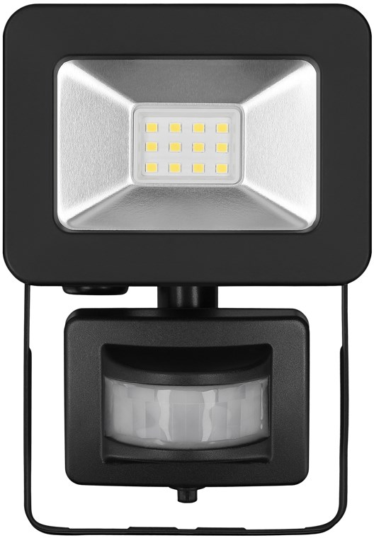 LED utendørs flomlys, 10 W, med bevegelsesdetektor