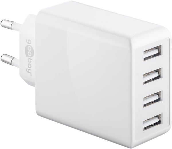 USB-A-moniporttilaturi (30 W) valkoinen