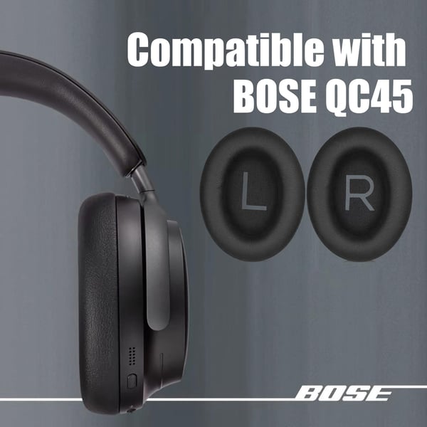 Öronkuddar till Bose QC45 hörlurar Svart