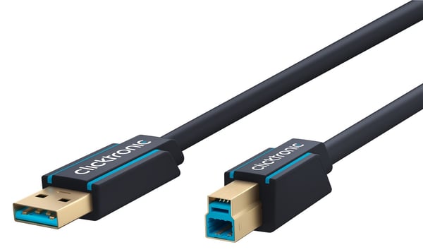 USB-A til USB-B 3.0 adapterkabel