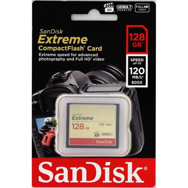 Minnekort CF Extreme 128GB 120MB/s UDMA7