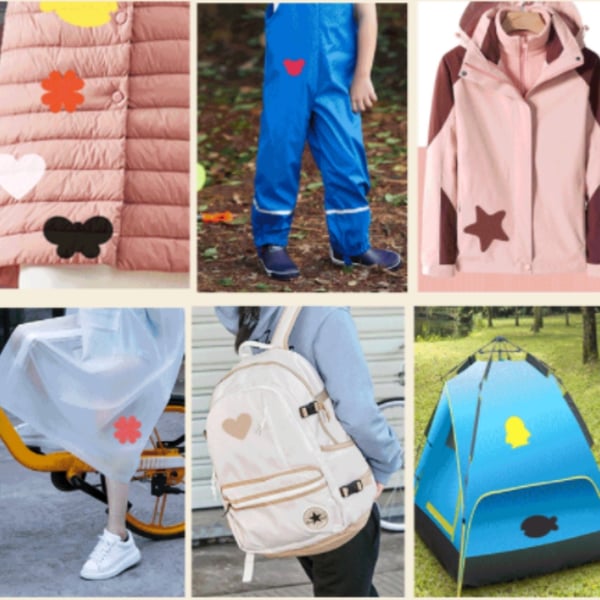 Selvklebende lapp for klutreparasjon Nylon Svart 5-ark
