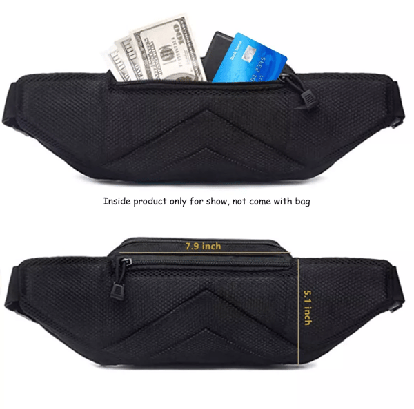 outdoor taljetaske 800D Oxford-Nylon Sort