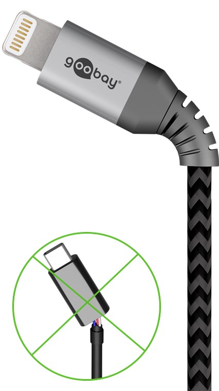 Lightning USB-C "lataa ja synkronoi metallikaapelin
