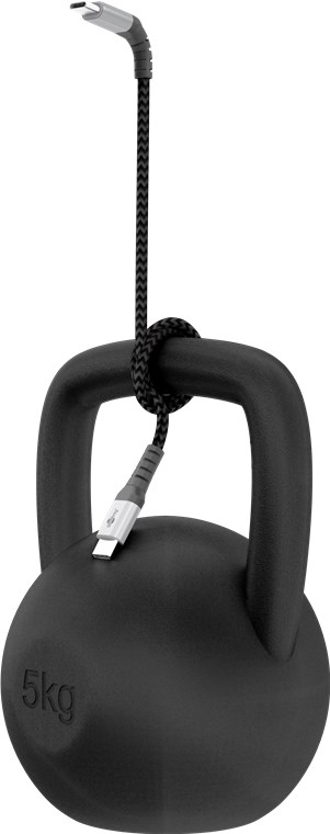 Lightning USB-C™ tekstilkabel med metalstik, 2 m