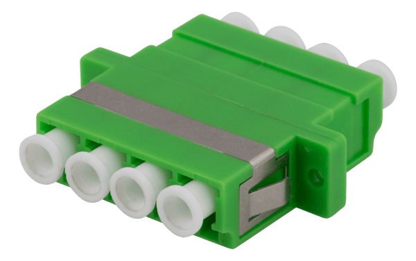 Fiber coupler snap-in, 4xLC-LC, Singlemode, duplex, green