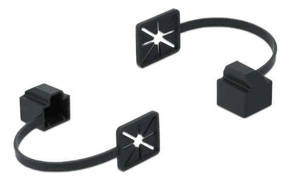 Dust Cover for RJ45 plug with mounting clip black