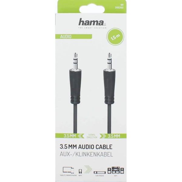 Cable Audio 3.5mm-3.5mm 1.5m