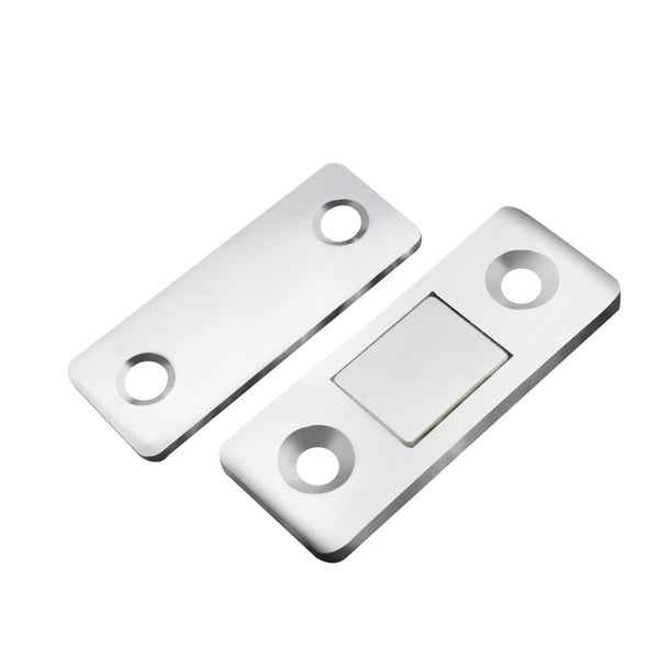 Magnetisk lås / usynlig magnetisk dørlås 2 sæt Rustfrit stål Silver