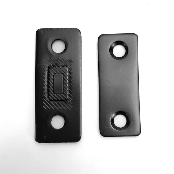 Magnetisk lås / usynlig magnetisk dørlås 2 sæt Rustfrit stål Black