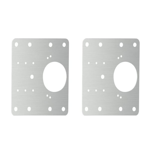 Reparationsplade til hængslede møbler 9x9 cm rustfrit stål 2-pack