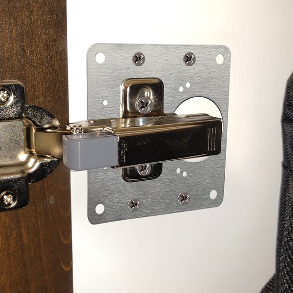 Reparationsplade til hængslede møbler 9x9 cm rustfrit stål 2-pack