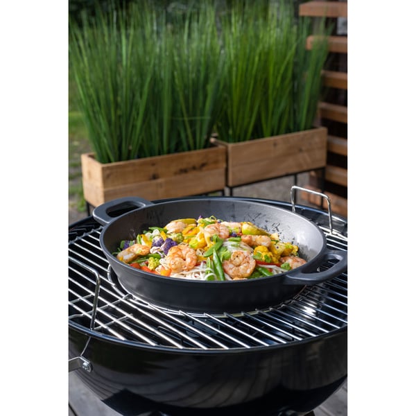 Wok i støpejern Multigrill 30 cm